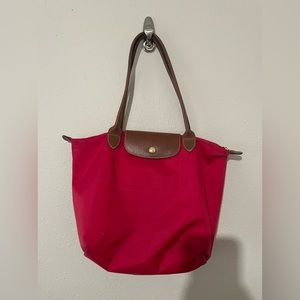 Longchamp Le Pilage Tote Red